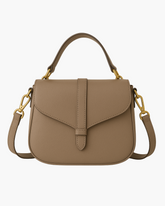 Burnt Orange Leather Box Satchel Ladies Leather Handbag