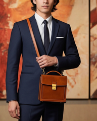 The Ambassador Mini Leather Briefcase
