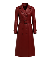 Crimson Sienna Heritage Trench Coat Burgundy
