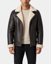 Men’s Aviator Sheepskin Pilot Jacket – Zenith Brown