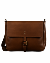 Heritage Tan Leather Messenger Bag
