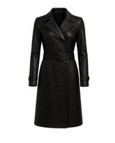 Midnight Sienna Double - Breasted Trench Coat