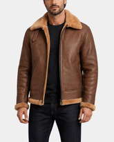 Men’s B3 Sheepskin Vintage Flying Jacket – Dynamo Tan