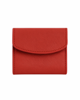 Elegant Red Saffiano Leather Wallet for Women