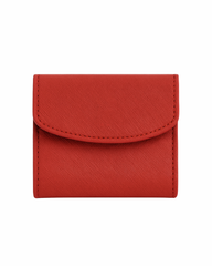 Elegant Red Saffiano Leather Wallet for Women