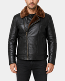 Men’s RAF B3 Real Leather Aviator Sheepskin Jacket – Zenith Brown