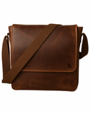 Vintage Cognac Leather Messenger Bag