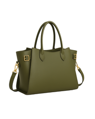 Olive Winged Tote Semi Matte Women Leather Bag