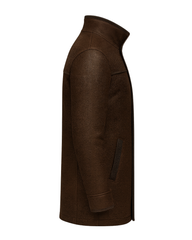 Chestnut Harbor Men’s Standing Collar Leather Car Coat