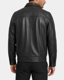 Men's Bomber Leather Jacket Classic Style Jim – Nova Black