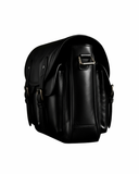 Regal Noir Vintage Leather Messenger Bag