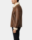 Men’s Aviator Sheepskin Pilot Jacket – Blen Vintage Zenith Brown