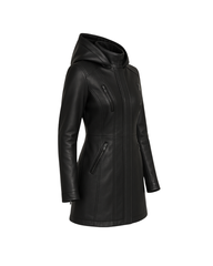 Eclipse Verge Detachable - Hood Leather Coat