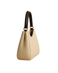 Luna Cream Crescent Shoulder Women Leather Bag