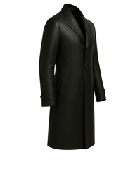 Noir Avenue Men’s Cowhide Quilted Leather Overcoat