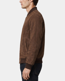 Men’s Suede MA-1 Bomber Jacket – Trevor Zenith Brown