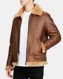 Men’s B3 Sheepskin Vintage Flying Jacket – Dynamo Tan – product view 4