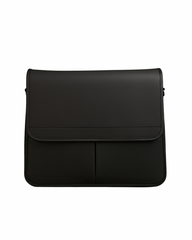 Urban Command Black Leather Messenger Bag
