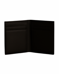 Classic Black Leather Bi-Fold Wallet