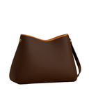 Chain Grace Hobo Matte Coffee Brown Leather Bag – product view 4