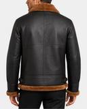 Men's Classic B3 Original Sheepskin Jacket Zenith Brown Ginger back view