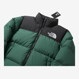 The North Face Green and Black Nuptse 700 puffer jacket