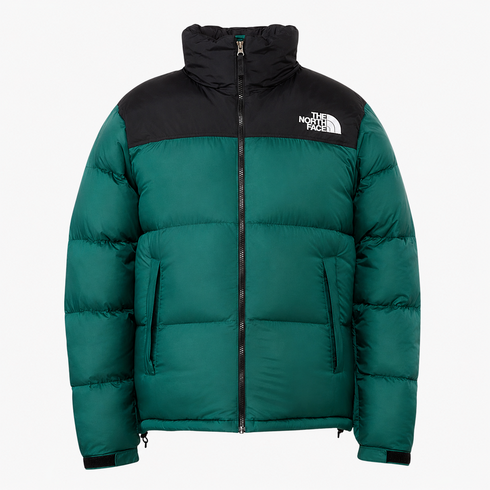 The North Face Green and Black Nuptse 700 puffer jacket