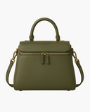 Olive Leather City Handbag – product view 3