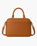 Taupe Ladies Leather Saddle Crossbody Handbag – product view 3