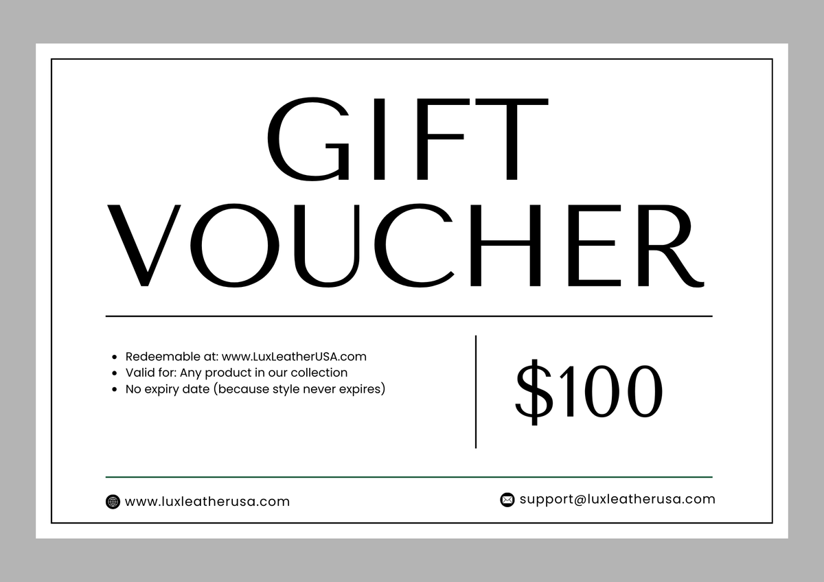 $100 Lux Leather USA Gift Card