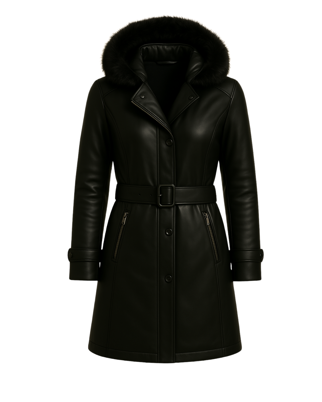 Women’s Luxe Arctic Hooded Parka – Noir Edition