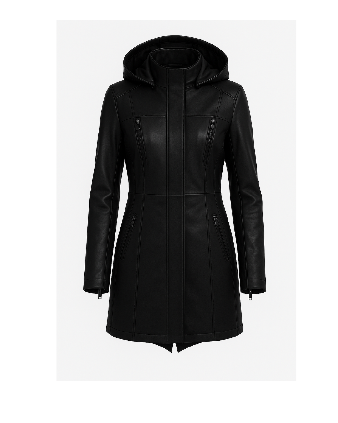 Eclipse Verge Detachable - Hood Leather Coat