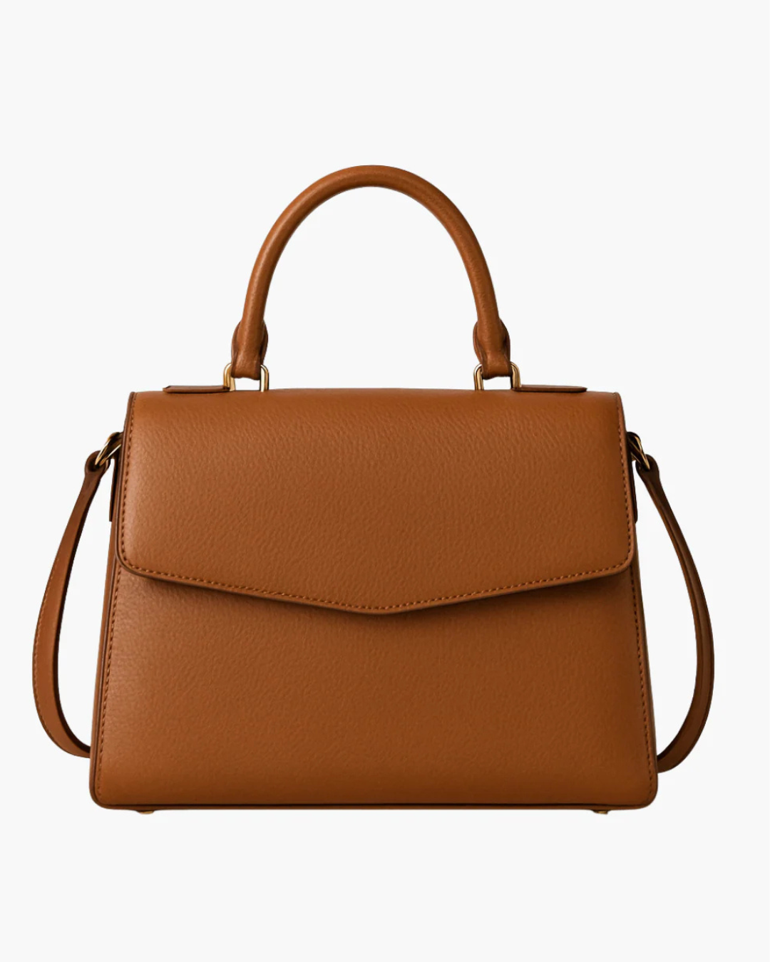 Cognac Women’s Leather Satchel Handbag