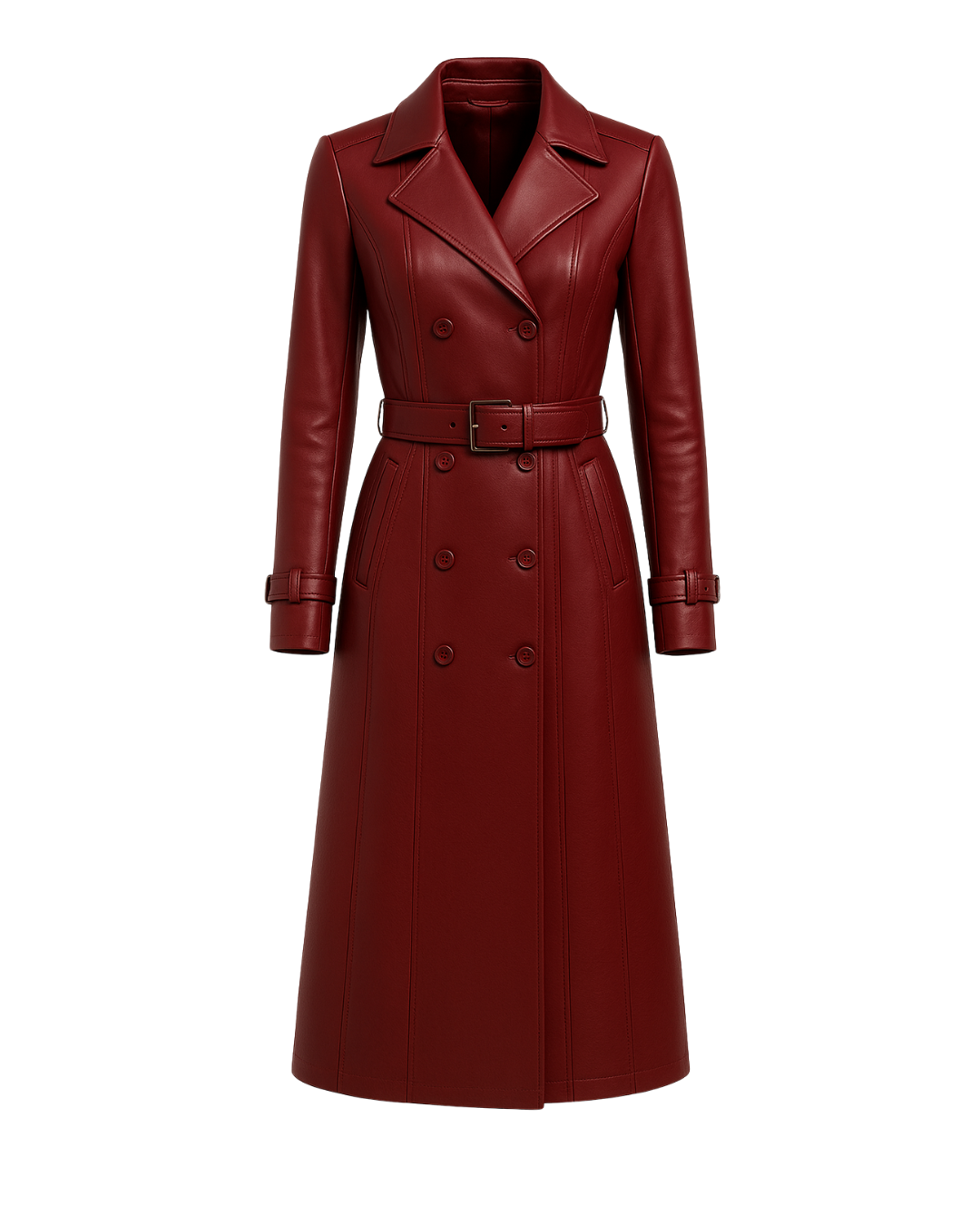 Crimson Sienna Heritage Trench Coat Burgundy