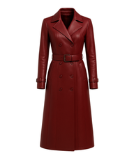 Crimson Sienna Heritage Trench Coat Burgundy