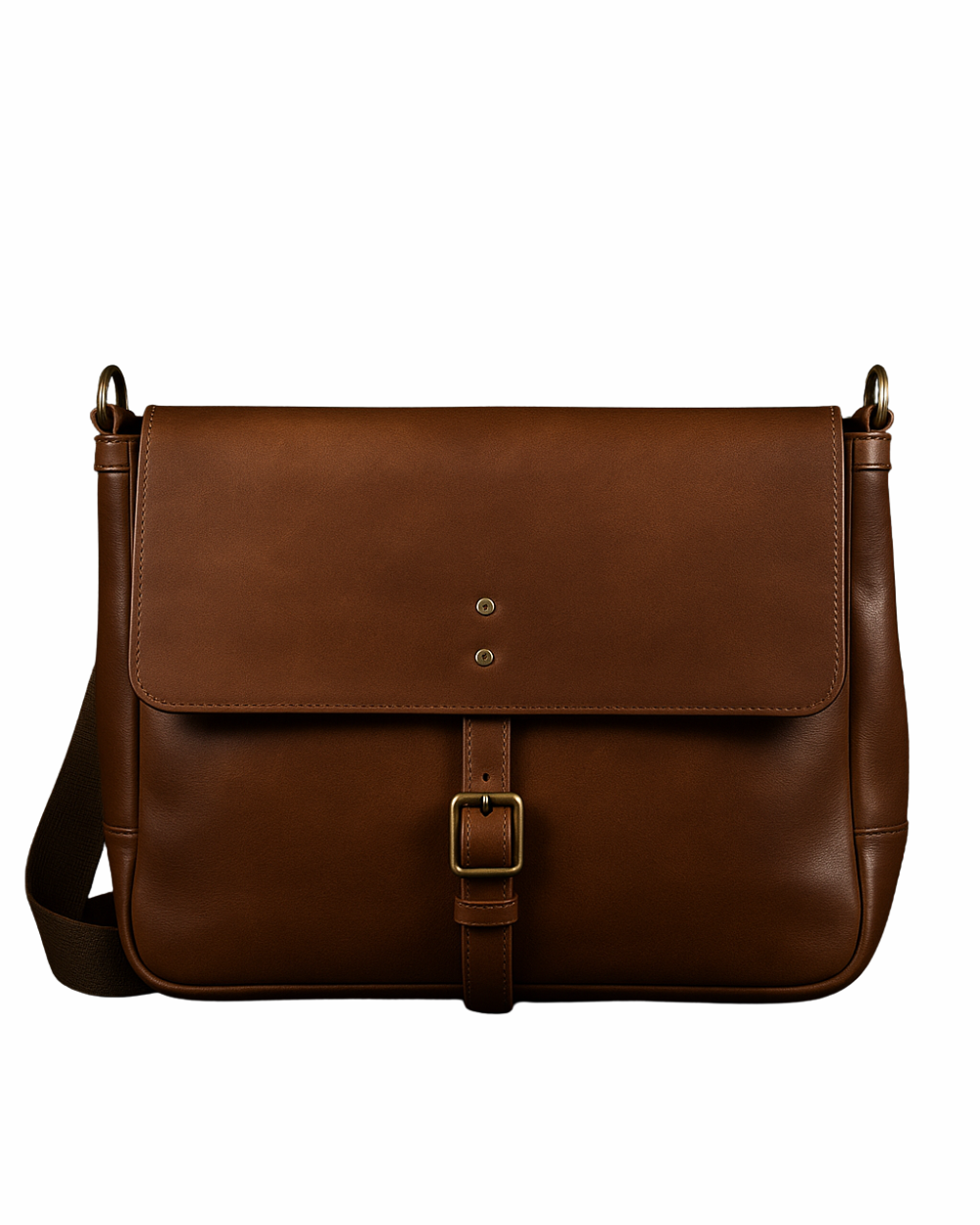 Heritage Tan Leather Messenger Bag