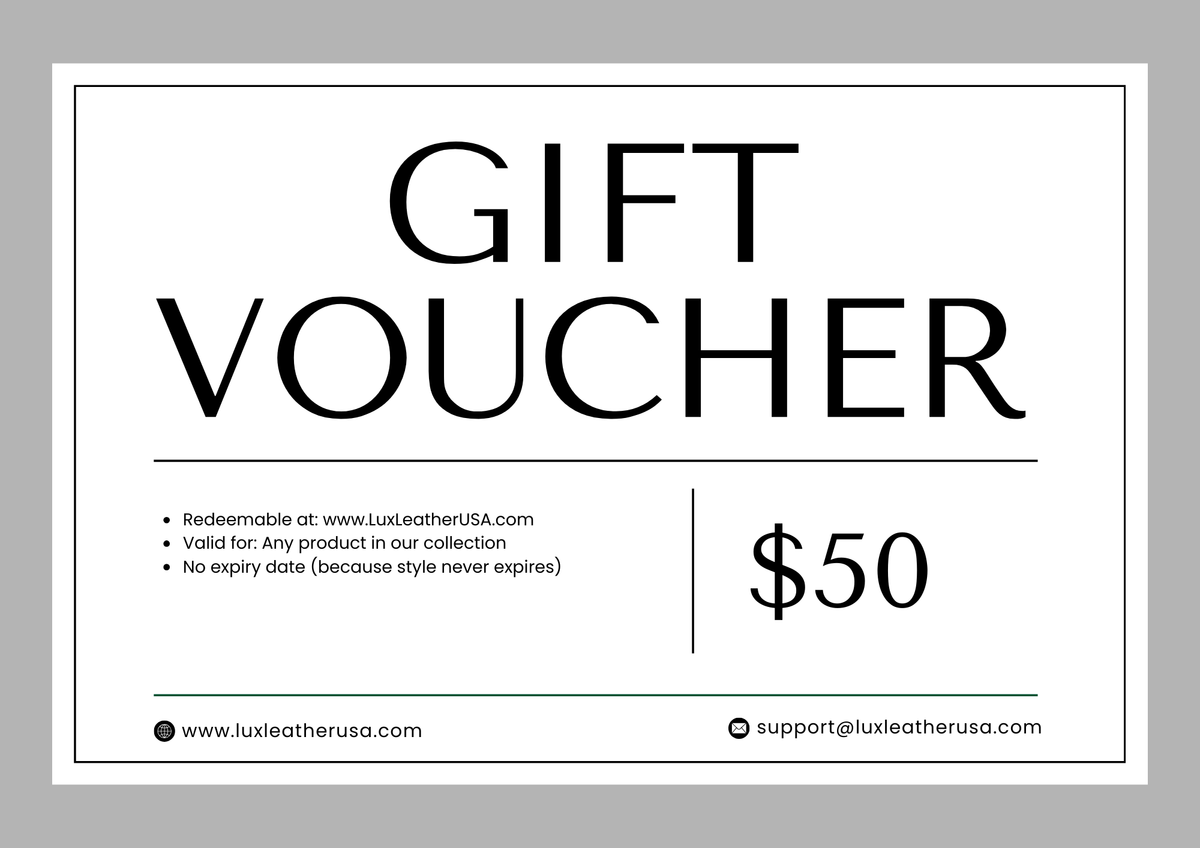 $50 Lux Leather USA Gift Card