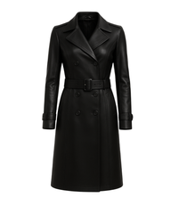 Midnight Sienna Double - Breasted Trench Coat