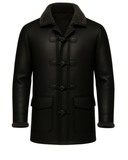 Midnight Harbor Men’s Hooded Shearling Duffle Coat – product view 1