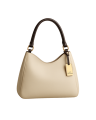 Luna Cream Crescent Shoulder Women Leather Bag