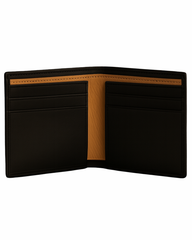 Dual-Tone Leather Bi-Fold Wallet