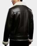 Men’s Aviator Sheepskin Pilot Jacket – Zenith Brown – product view 2