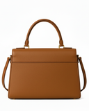 Cognac Women’s Leather Satchel Handbag – product view 4