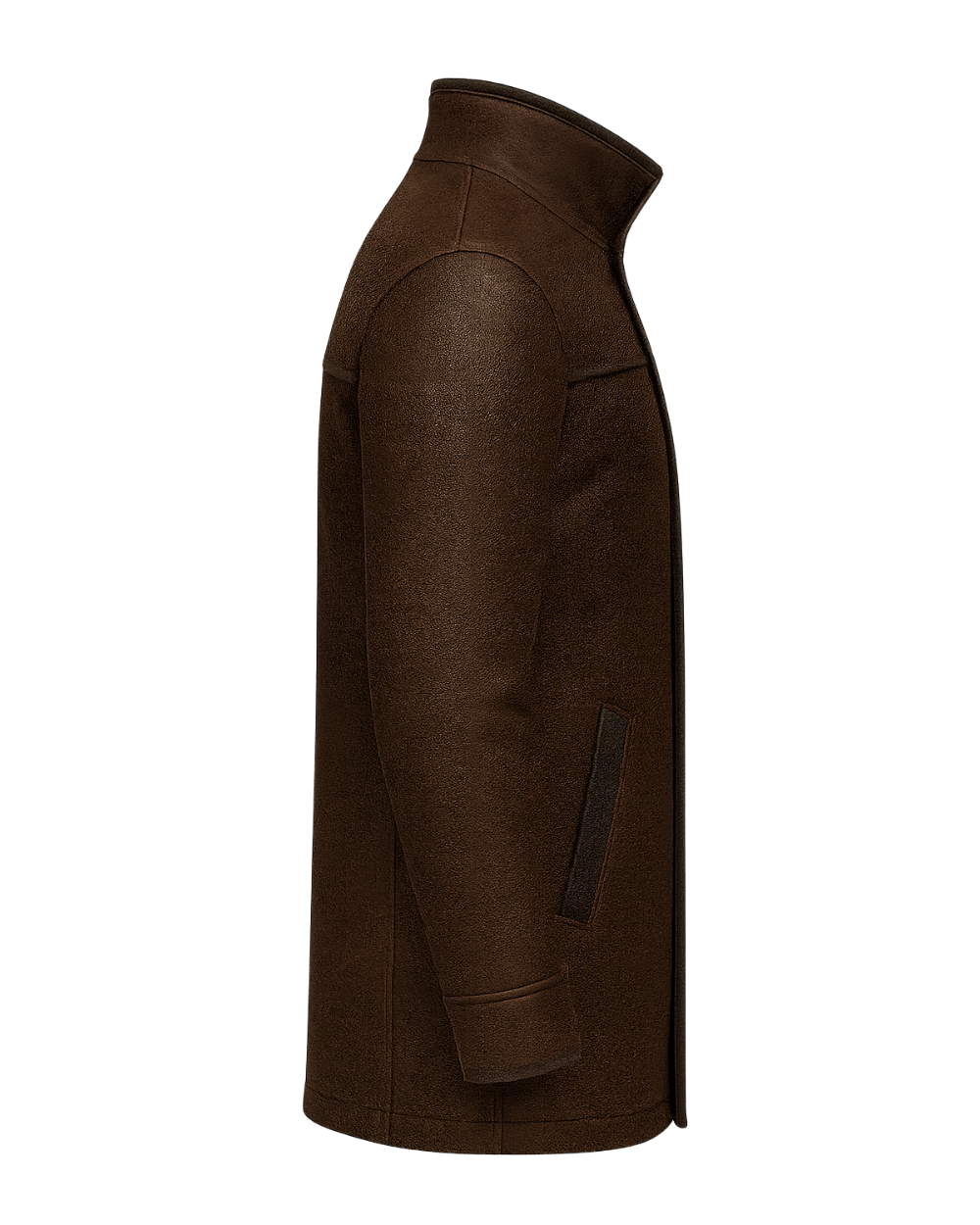 Chestnut Harbor Men’s Standing Collar Leather Car Coat