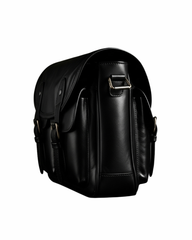 Regal Noir Vintage Leather Messenger Bag