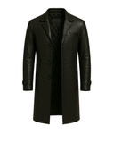 Noir Avenue Men’s Cowhide Quilted Leather Overcoat – product view 1