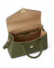 Olive Leather City Handbag