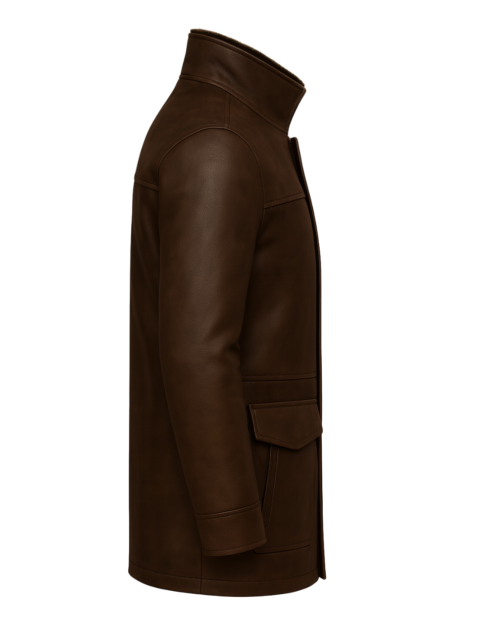 Men’s Shearling Lined Leather Field Coat