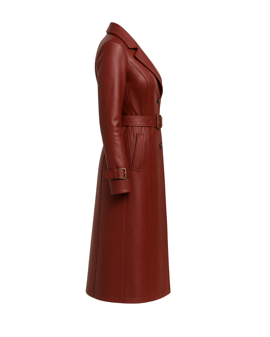 Crimson Sienna Heritage Trench Coat Burgundy