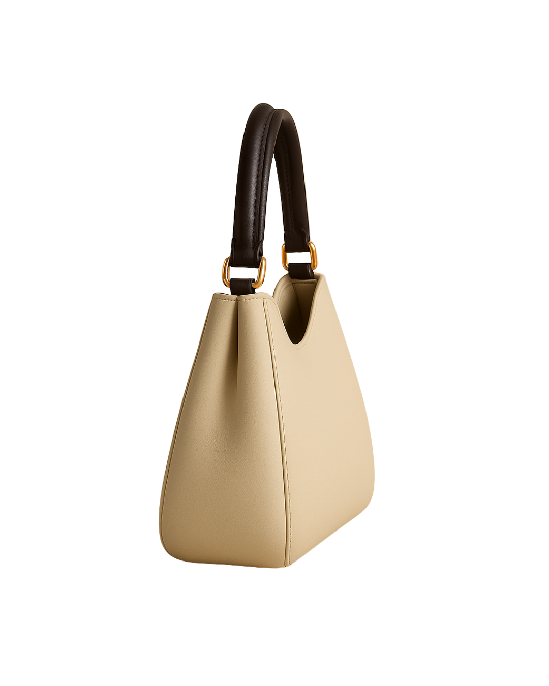 Luna Cream Crescent Shoulder Women Leather Bag